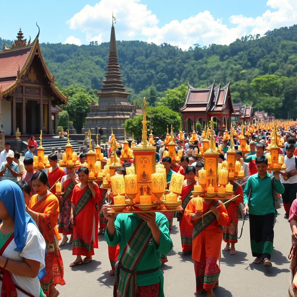 ประเพณีแห่เทียนพรรษา ภาคอะไร